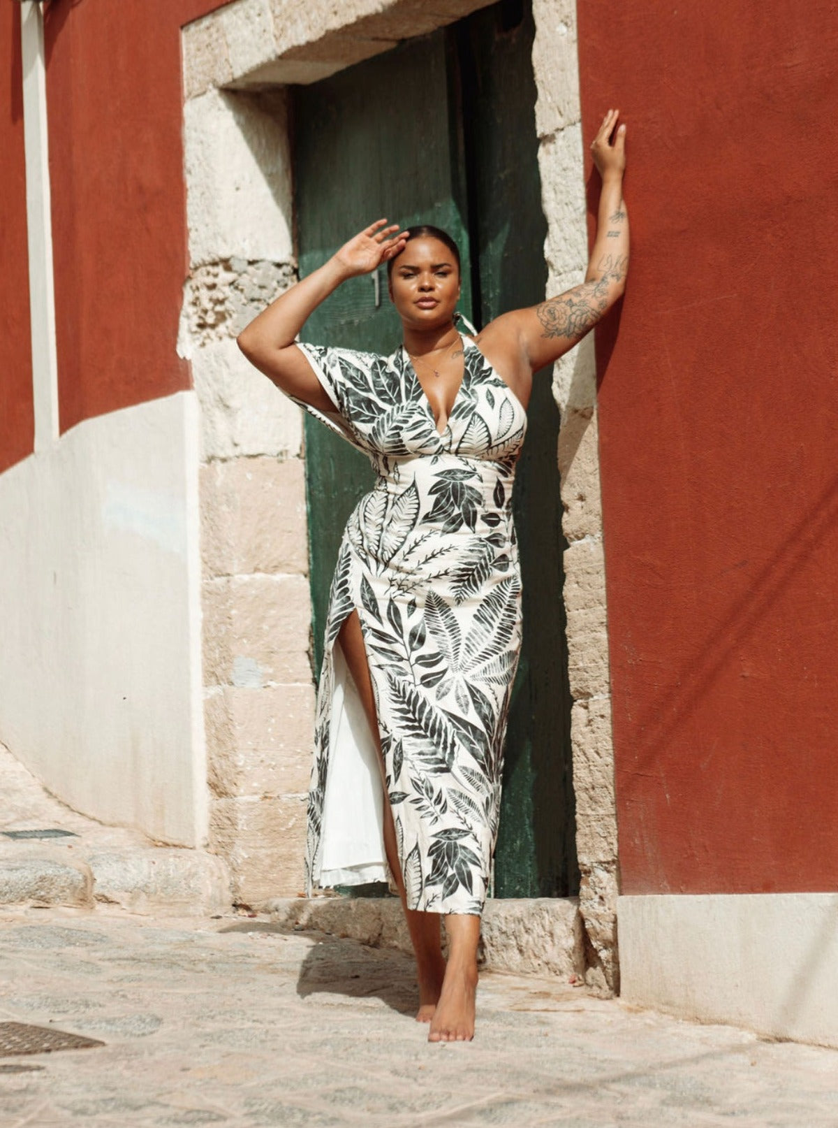 Athena Midi Dress | Signature Print