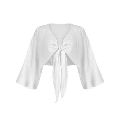 Freyja Wrap Top | White